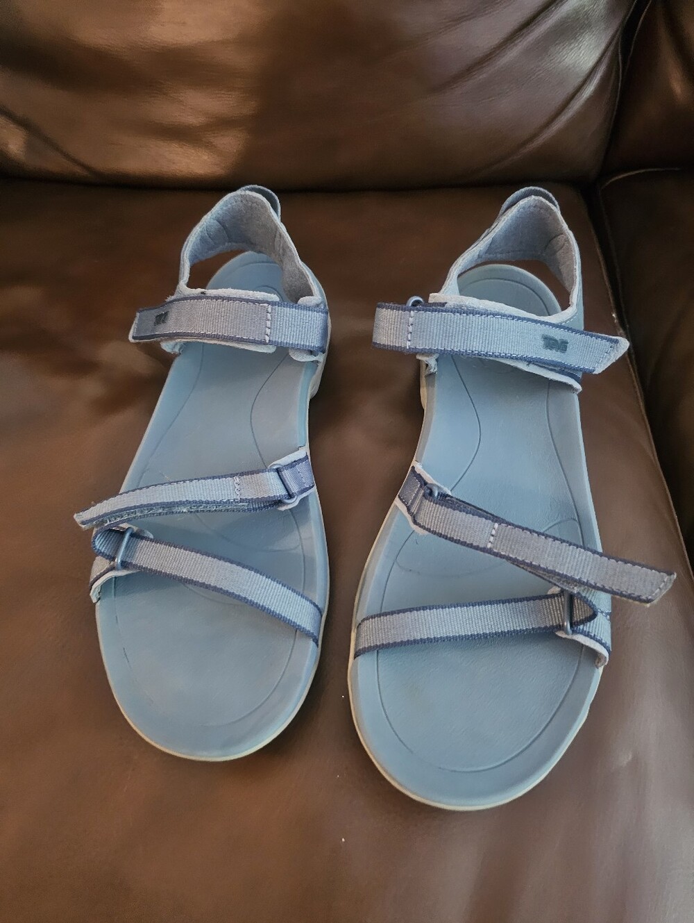 Teva Light Blue Women's Open-Toe Strappy Sandals Size 10